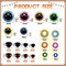 100 Sets Large Glitter Safety Eyes & Noses for Amigurumis – Plastic Craft Eyes & Noses with Washers for Crochet Dolls and Stuffed Animals